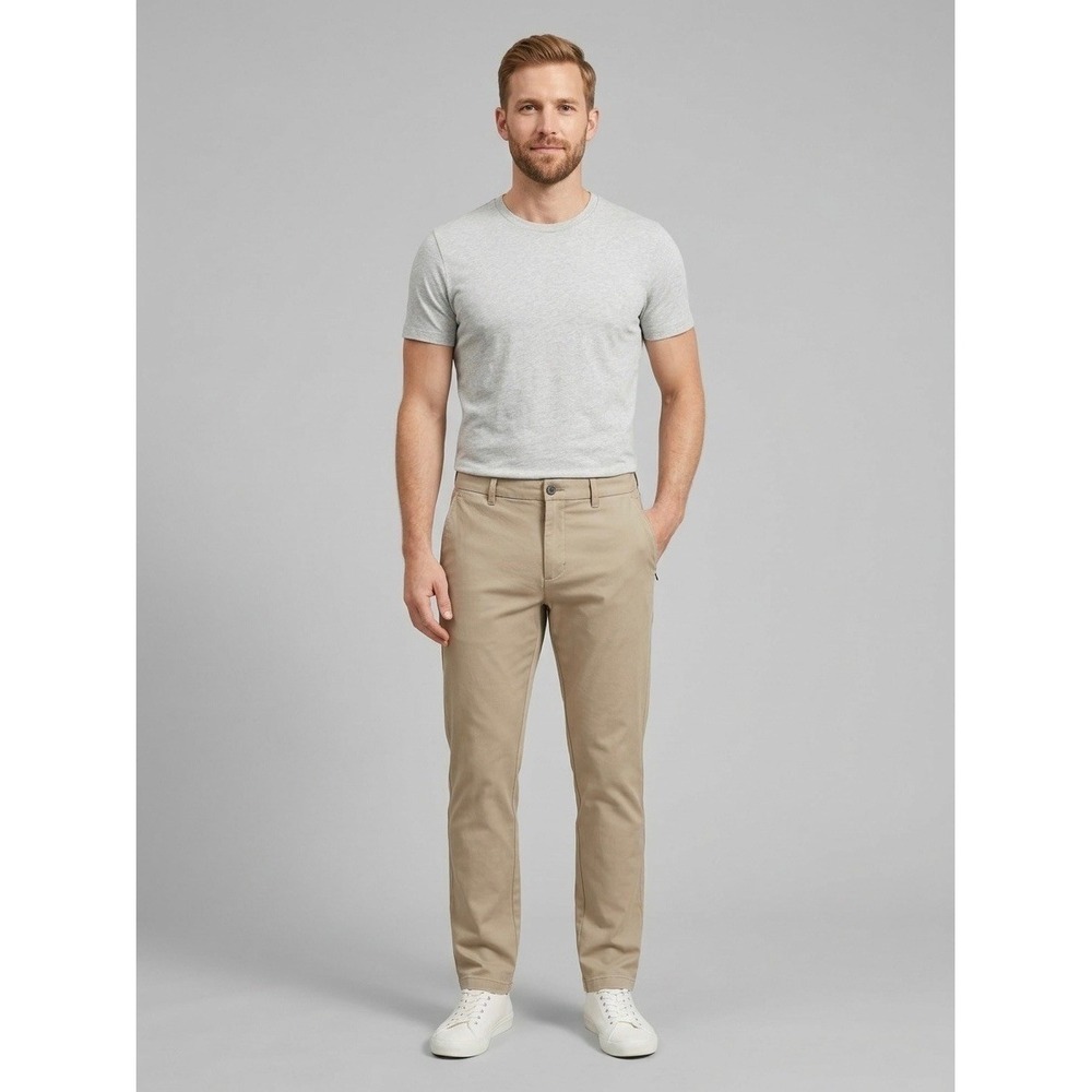 Everlane Uniform Performance Chino Slim Fit Pants Khaki Mens 32x32 Stone Tan